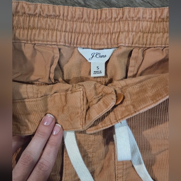 J. Crew Women's Tan Corduroy Pants with White Drawstring - Picture 3 of 5